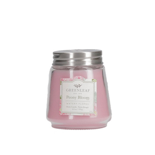 Greenleaf Peony Bloom Petite Candle